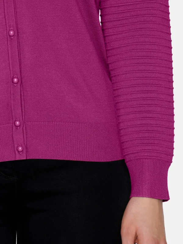 Brandtex Cardigans<Cardigan - Fuchsia Pink