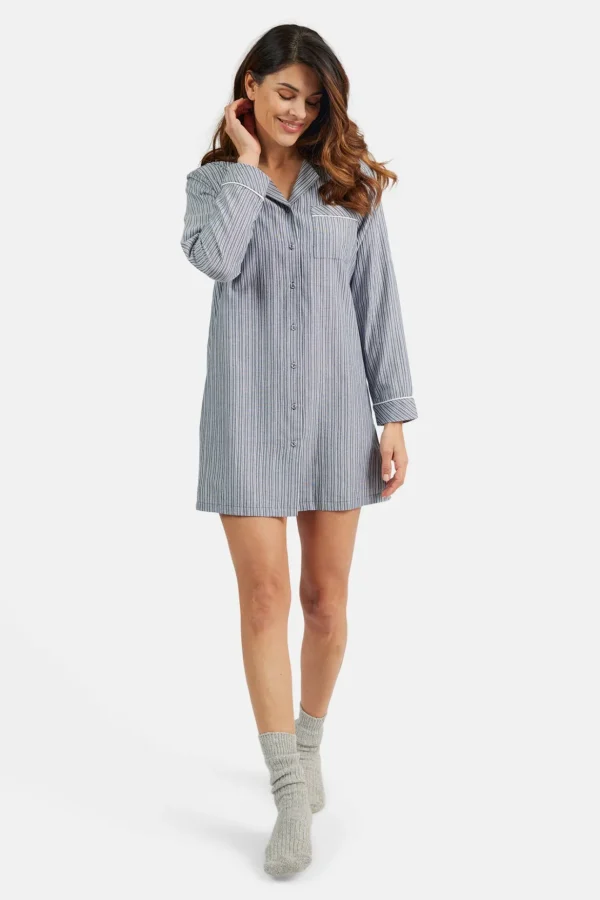 Brandtex Homewear<Natkjole - Navy Blue