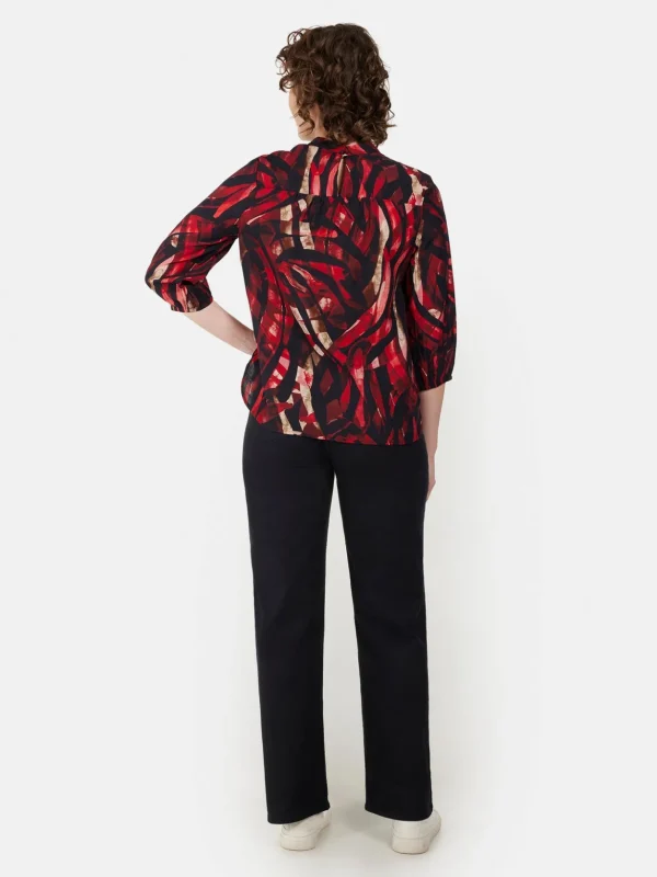 Brandtex Bluser & T-shirts<3/4 ærmet Bluse - Berry Red
